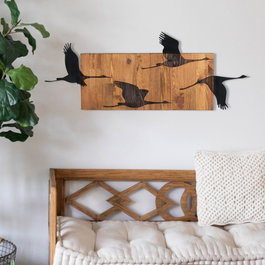 Wallity Goose Accesorio decorativo de pared Negro y Nogal